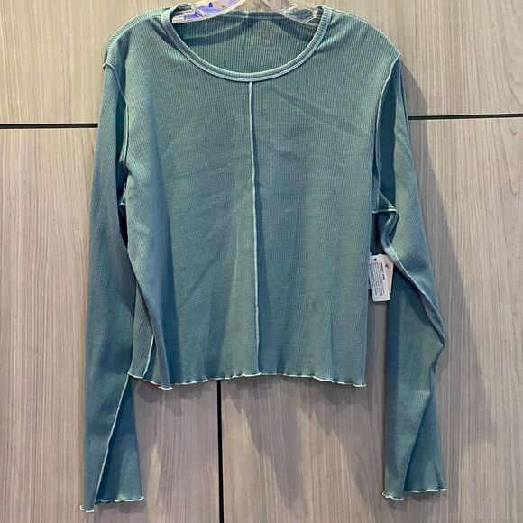 Arizona Jean Company Tops - Arizona Mint Green Aqua Long Sleeve Cropped NEW 90s Y2K T-shirt Top XXL